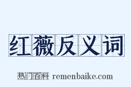 红薇反义词是什么意思的图片